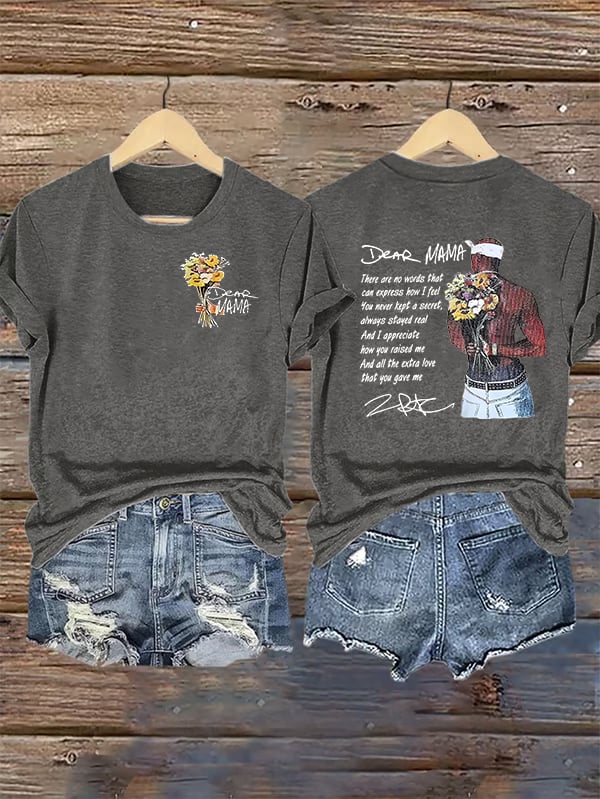 Women's  DEAR MAMA Printed T-Shirt