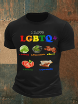 Men's LGBTQ+ Pride Graphic Tee for Food Lovers