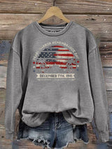 🔥Buy 3 Get 15% Off Women's   Pearl Harbor Memorial Day Hawaii USA Flag Day of Infamy Sweatshirt