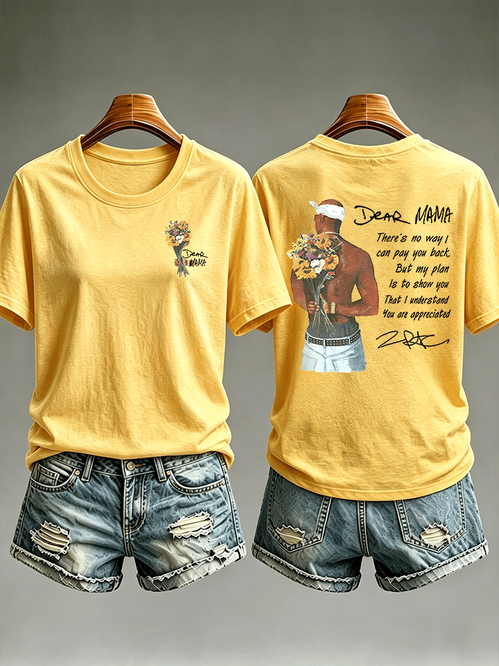 Women's Dear Mama" Graphic Vintage Hip Hop Streetwear