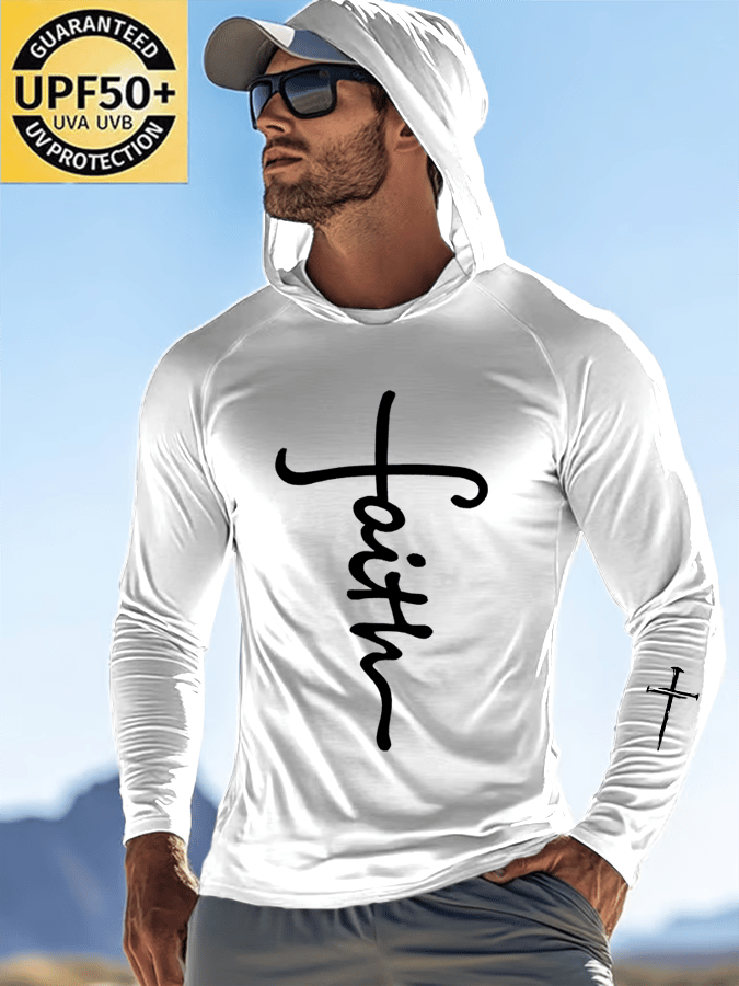 🔥Buy 3 Get 15% Off🔥🔥Hot Sale Picks 🔥Men's Faith Outdoor Sun Protection Breathable Cool Hooded Sun Protection Long Sleeve Top