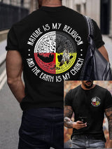 🔥Buy 3 Get 15% Off🔥Men's Nature Is My Religion And The Earth Is My Church Faith Printed Shirt