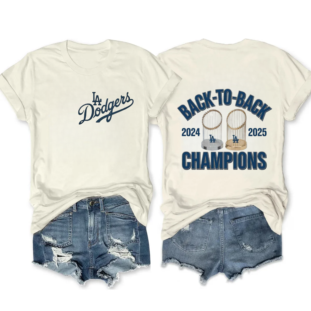 Dodgers Back To Back Champions Tee