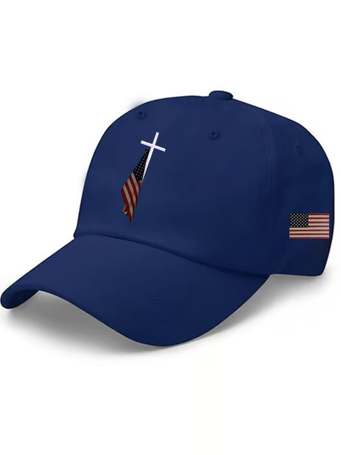 🔥Buy 3 Get 15% Off🔥Unisex Flag Cross Print Baseball Cap