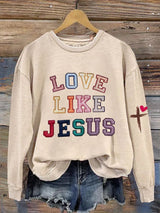 Women's Valentine's Day Printed Round Neck Sweatshirt