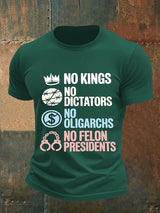 Men's  No Kings No Dictators Protest print  T-Shirt