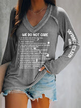 V-neck Retro Funny WDNC Menopause Perimenopause Print T-Shirt