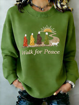 Women's Walk For Peace  Art Print Sweatshirt