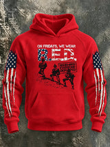 Men's Red Friday Print Fleece Sweatshirt