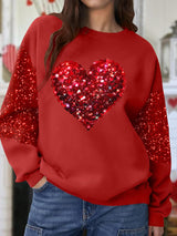 Women's Valentine's Day Printed Round Neck Sweatshirt