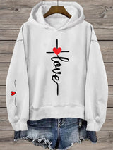 Women's Love Cross Printed Sweatshirt