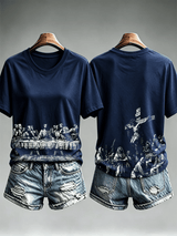 Women's Jesus Print, Gothic Art T-Shirt