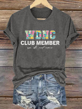 Women's  Retro Funny Proud Member Of Club Menopause Perimenopause Print T-Shirt