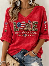Women's Red Friday Printed T‐Shirt