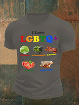 Men's LGBTQ+ Pride Graphic Tee for Food Lovers
