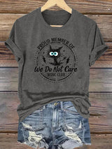 Women's  Retro Funny Proud Member Of Club Menopause Perimenopause Print T-Shirt
