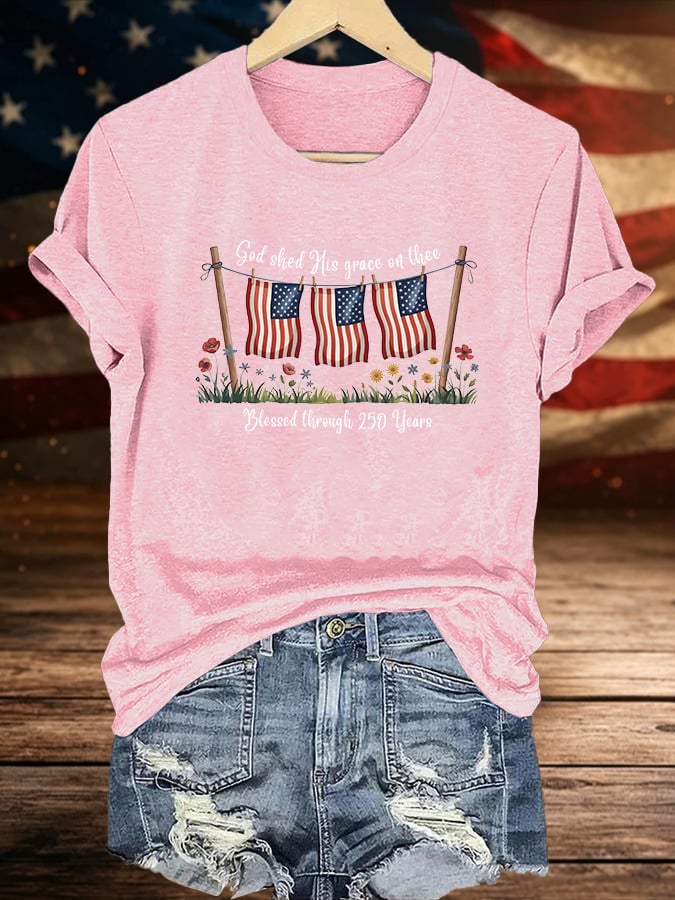 Women's Blessed through 250 Years Printed T-Shirt