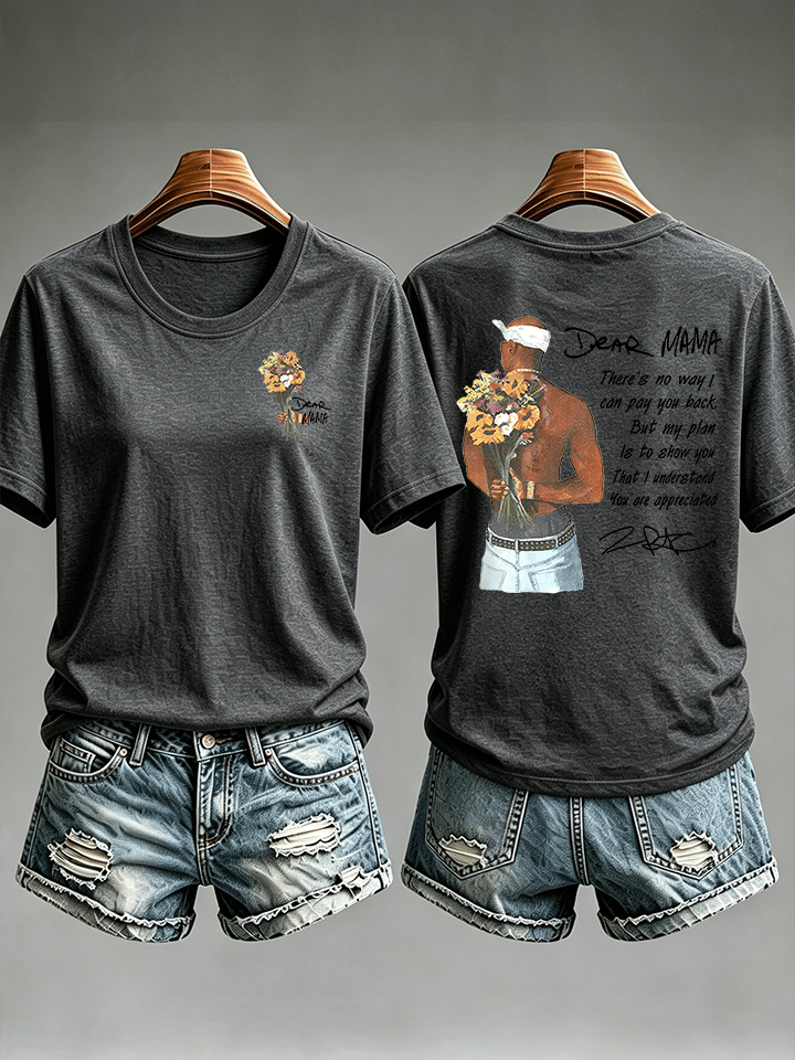 Women's Dear Mama" Graphic Vintage Hip Hop Streetwear