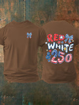 Men's  RED WHITE &250  Print  T-Shirt