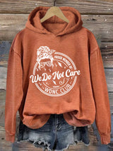 Women's  Retro Funny Proud Member Of Club We Do Not Care Menopause Perimenopause Print  Hoodie