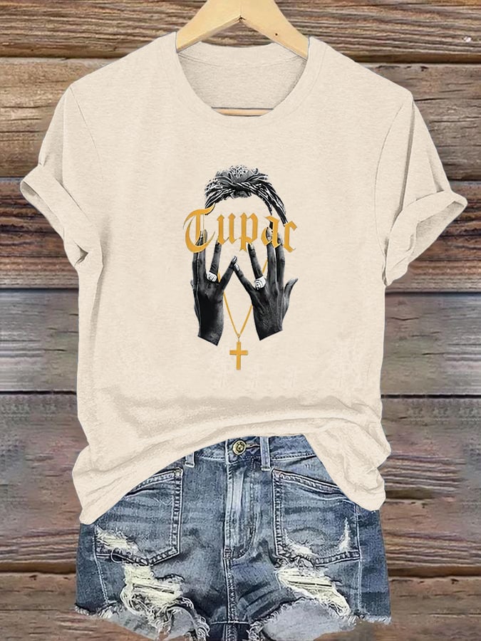 Women's Retro Rap Star Comfortable Pure Cotton T-Shirt