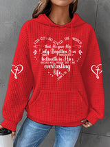 Women's John 3:16 For God So Loved the World Heart Shaped Bible Verse Hoodie