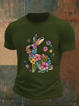 Men's  Spring Easter Bunny Subtle Hidden Message FDT T-shirt