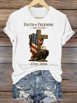 Women's  Faith and Freedom 250 Years Print T-Shirt