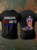 Men's  RED, WHITE & BLUE  Print T-Shirt