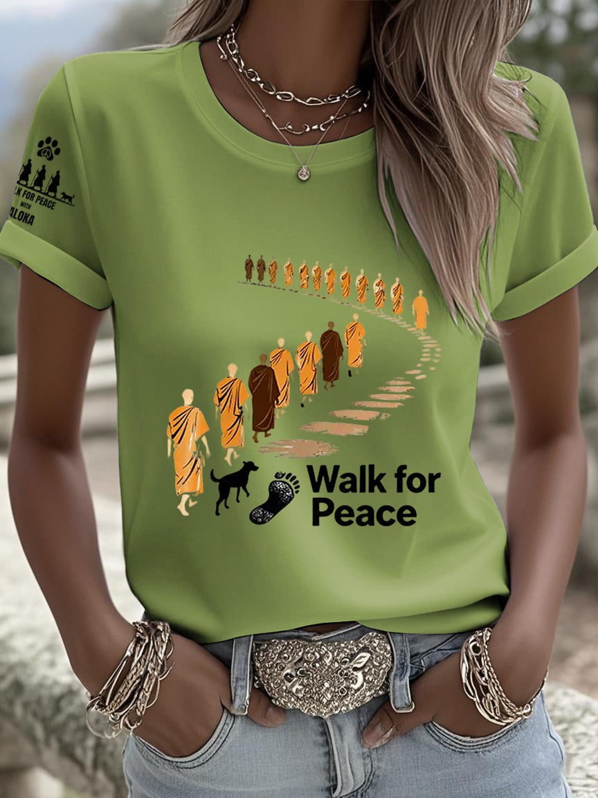 Women's Walk For Peace  Art  Print T-Shirt