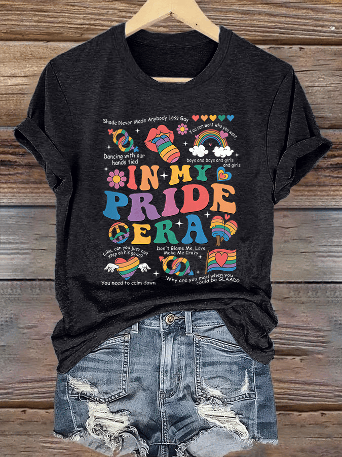 Women's  In My Pride Era, Pride Month Print T-Shirt