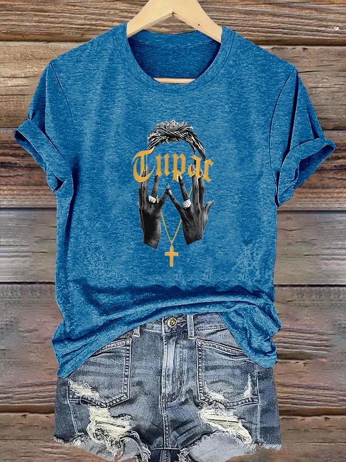 Women's Retro Rap Star Comfortable Pure Cotton T-Shirt