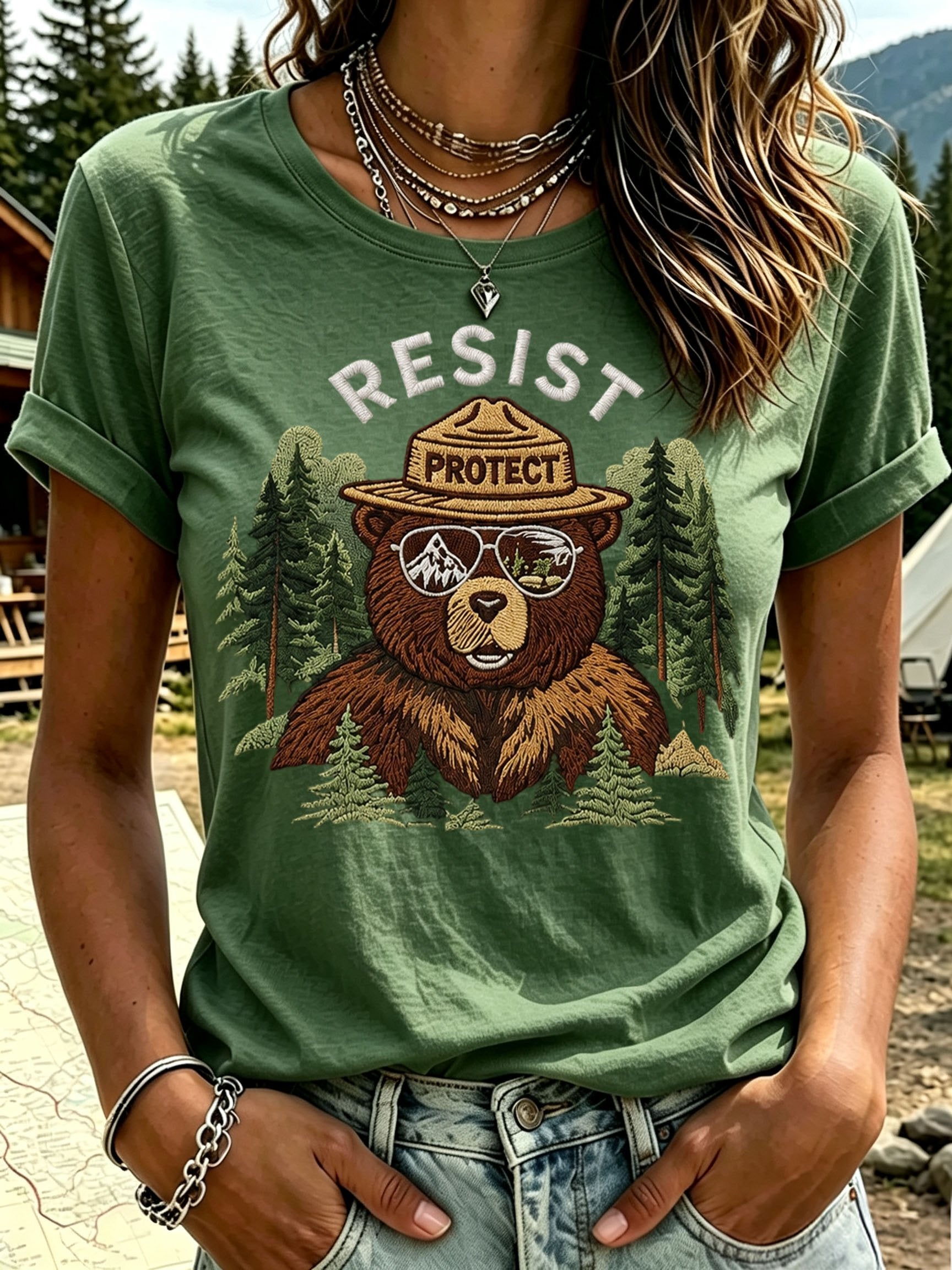 Women's Protect Our Forest Comfortable Short-Sleeved T-Shirt