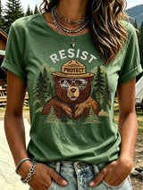 Women's Protect Our Forest Comfortable Short-Sleeved T-Shirt