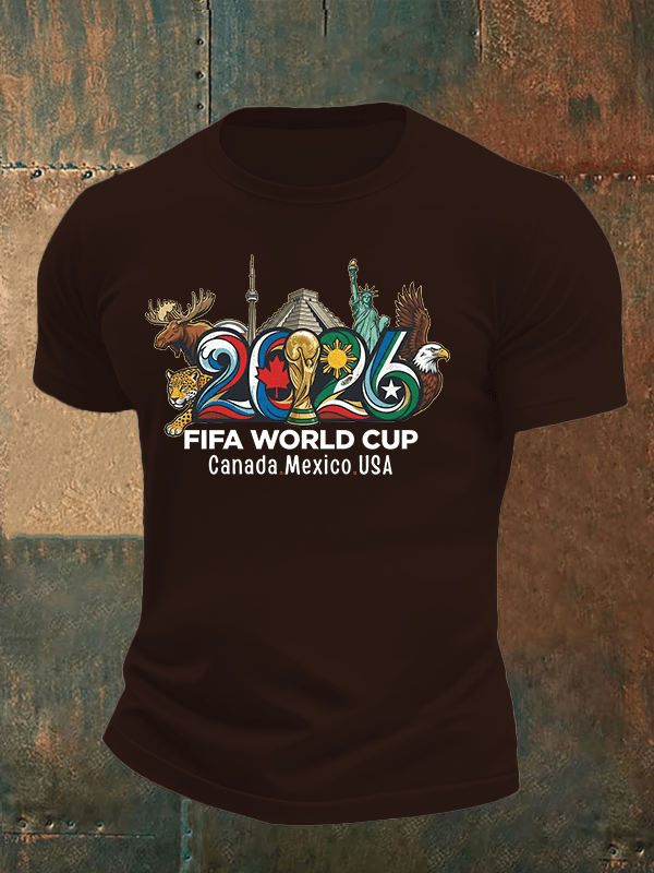 Men's  2026 Canada Mexico Usa Football T-shirt
