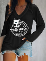 V-neck Retro Funny Proud Member Of WDNC Club Menopause Perimenopause Print T-Shirt