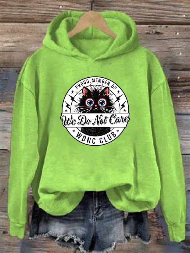 Women's  Retro Funny Proud Member Of Club We Do Not Care Menopause Perimenopause Print  Hoodie