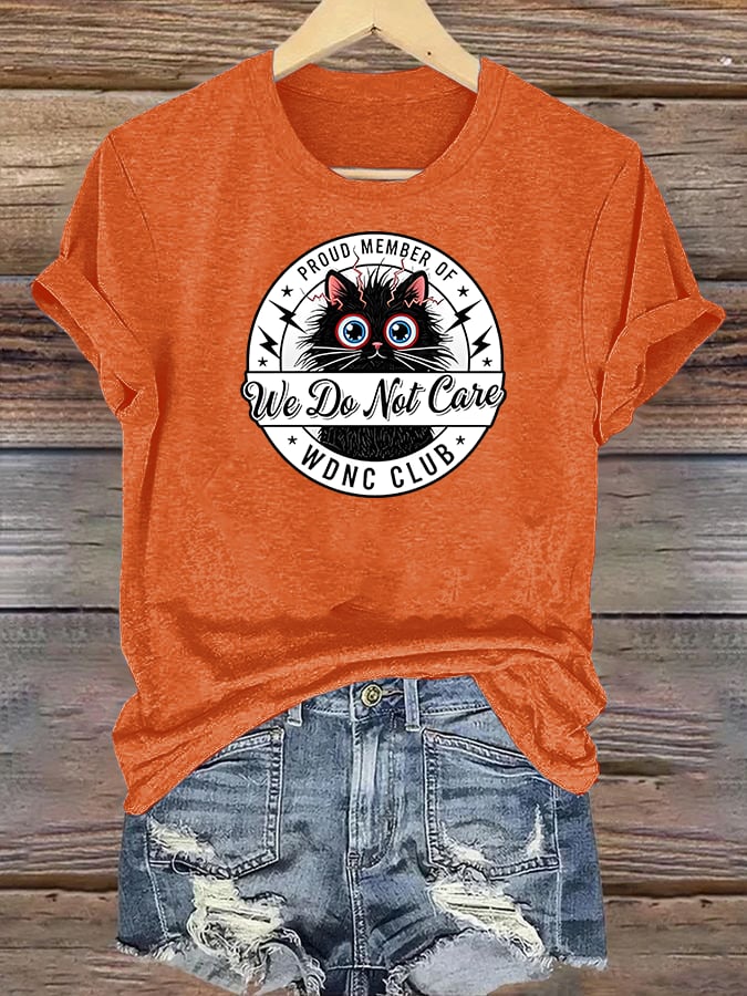 Women's  Retro Funny Proud Member Of Club We Do Not Care Menopause Perimenopause Print  T-Shirts