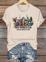 Women's  2026 Canada Mexico Usa Football T-shirt