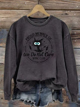 Women's  Retro Funny Proud Member Of Club Menopause Perimenopause Print   Sweatshirt