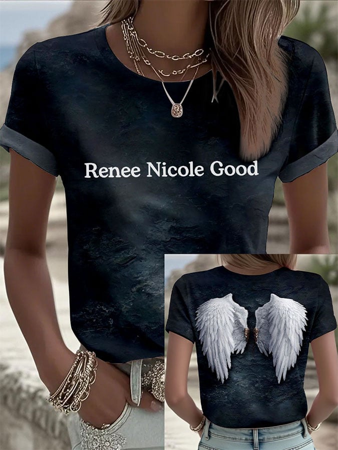 Women's Retro Print Casual T-shirt