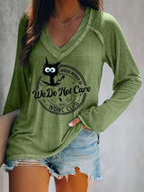 V-neck Retro Funny Proud Member Of WDNC Club Menopause Perimenopause Print T-Shirt