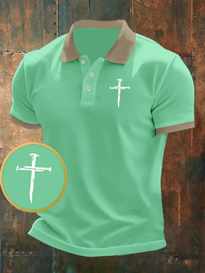 🔥Buy 3 Get 15% Off🔥Men's Faith Printed Casual Polo Shirt