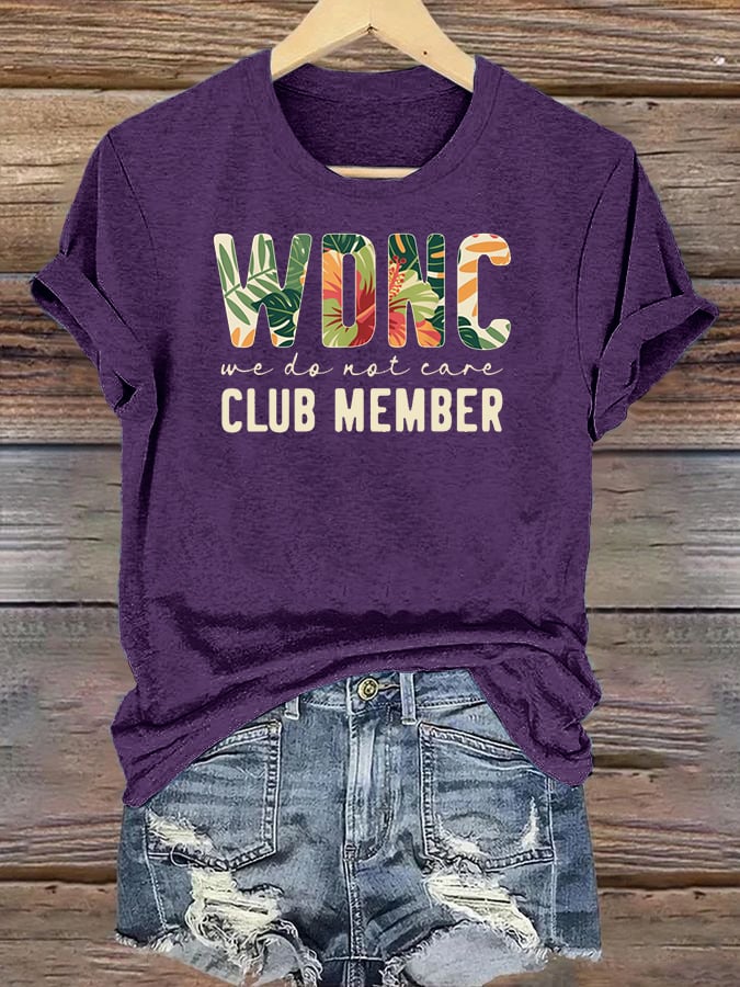 Women's  Retro Funny Proud Member Of Club Menopause Perimenopause Print T-Shirt