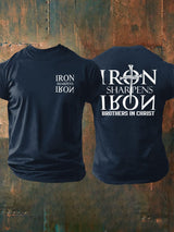 🔥Buy 3 Get 15% Off🔥🔥Hot Sale Picks 🔥Men's Iron Sharpen Iron Printed Christian T-shirt