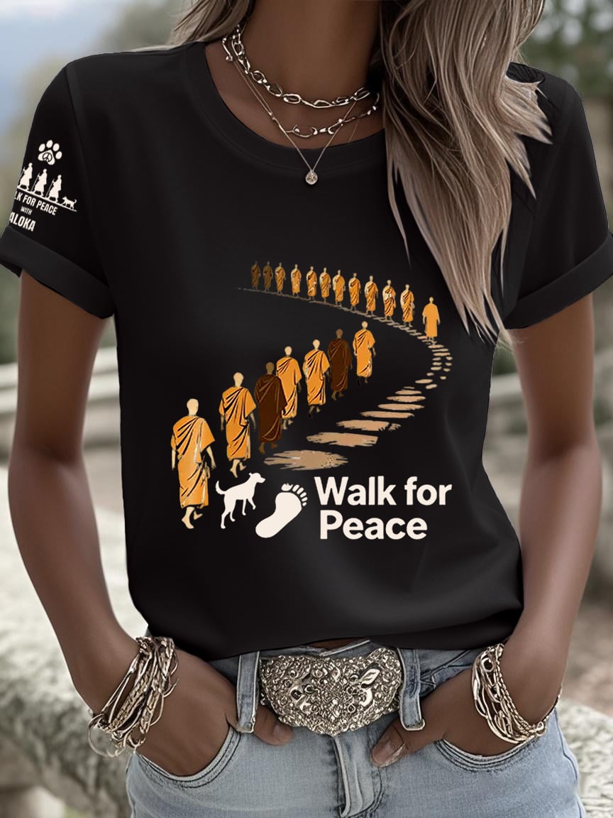 Women's Walk For Peace  Art  Print T-Shirt