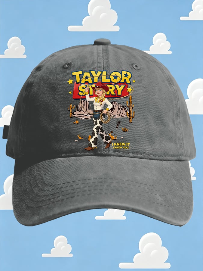 Retro I Knew It Print Baseball Cap
