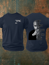 Men's  2Pac Rapper  Print  T-Shirt