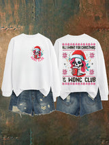 Women's  Retro Funny Proud Member Of Club We Do Not Care Menopause Perimenopause Print   Sweatshirt