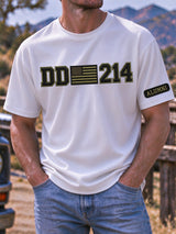Men's Veteran DD-214 Print Waffle-Knit Short-Sleeve T-Shirt